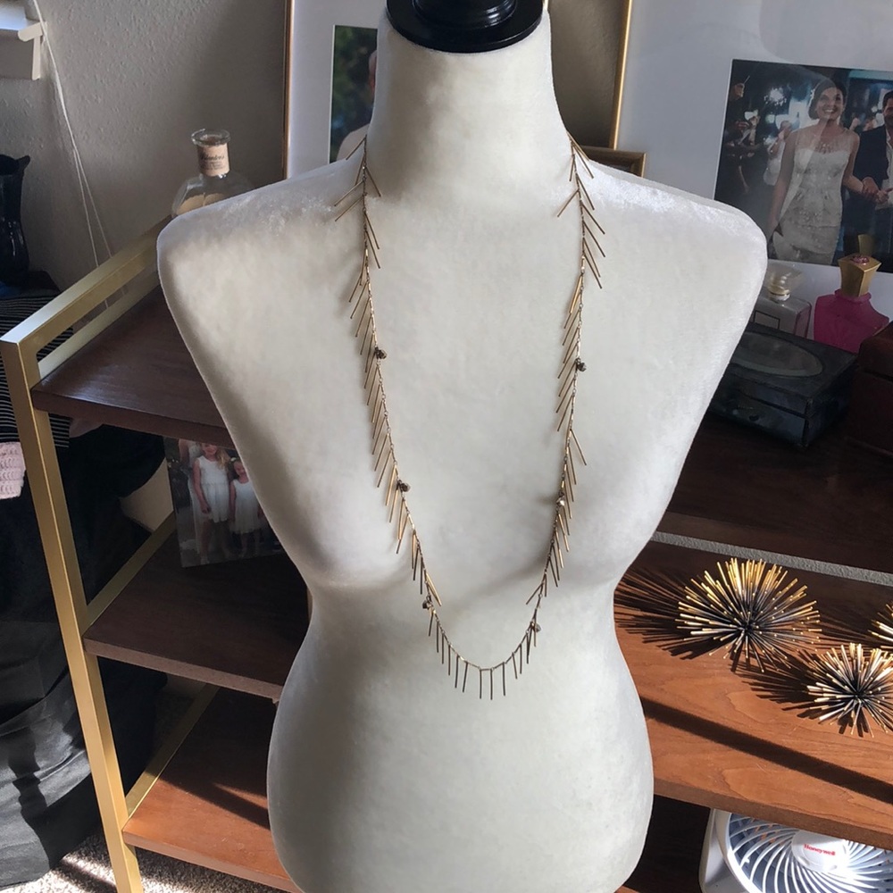 Banana Republic gold Fringe Necklace - Long